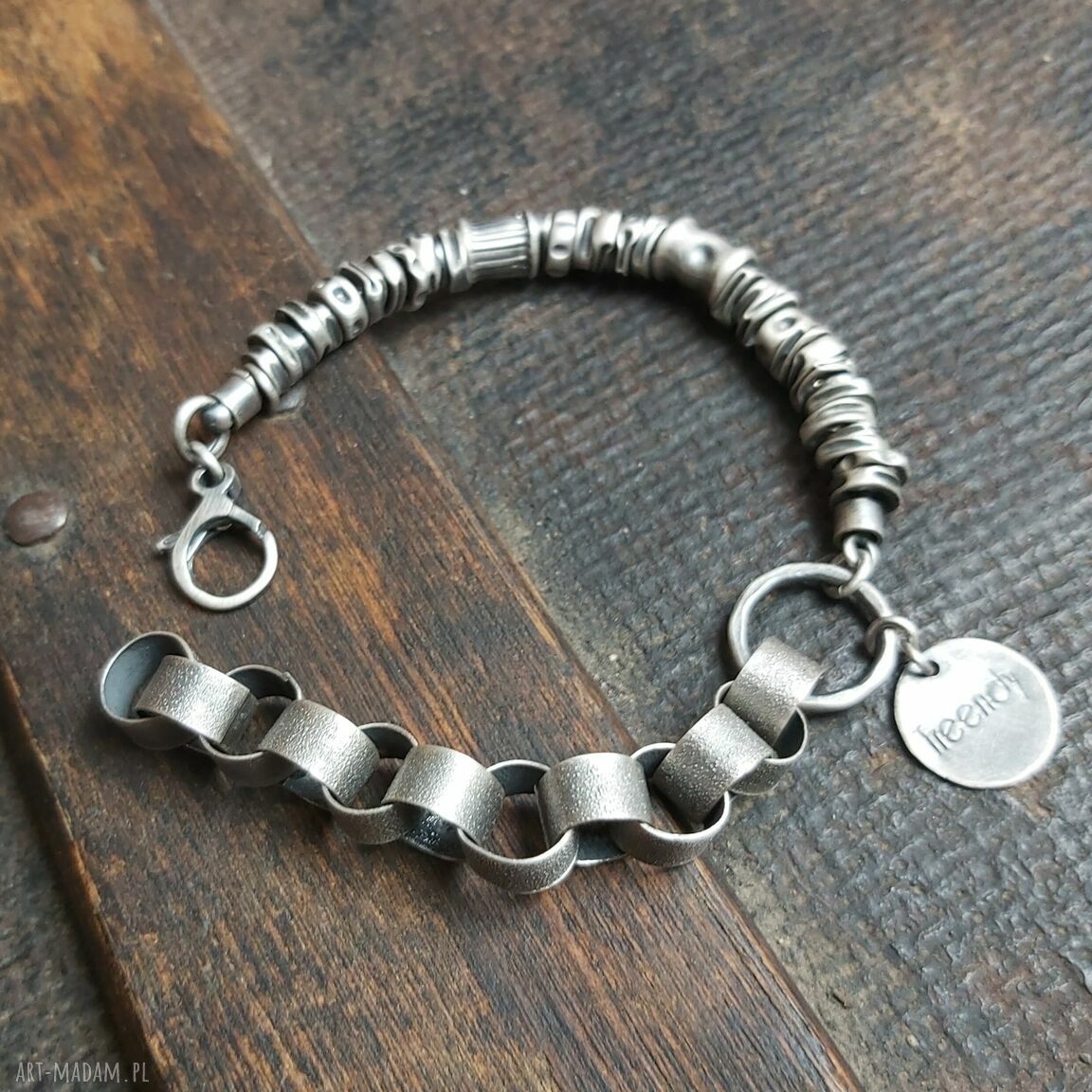 Bransoletka srebrna Hand Made