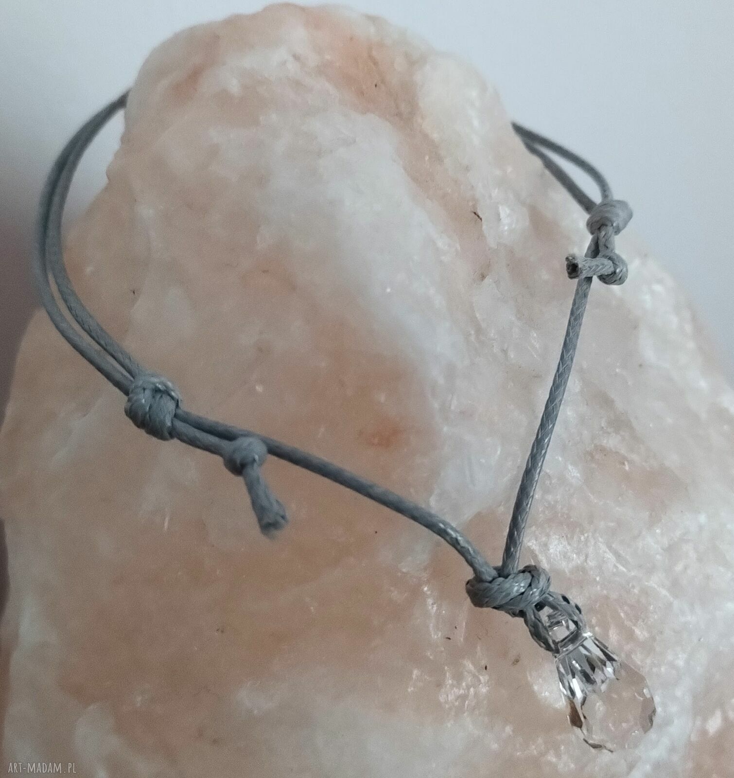 Bransoletka na sznurku z krystalicznym soplem Swarovski Elements