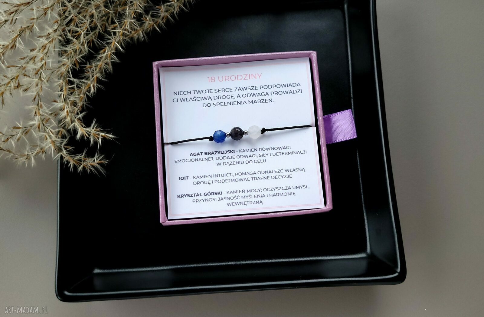 Bransoletka na urodziny z kamieniami naturalnymi - personalizowany prezent od serca