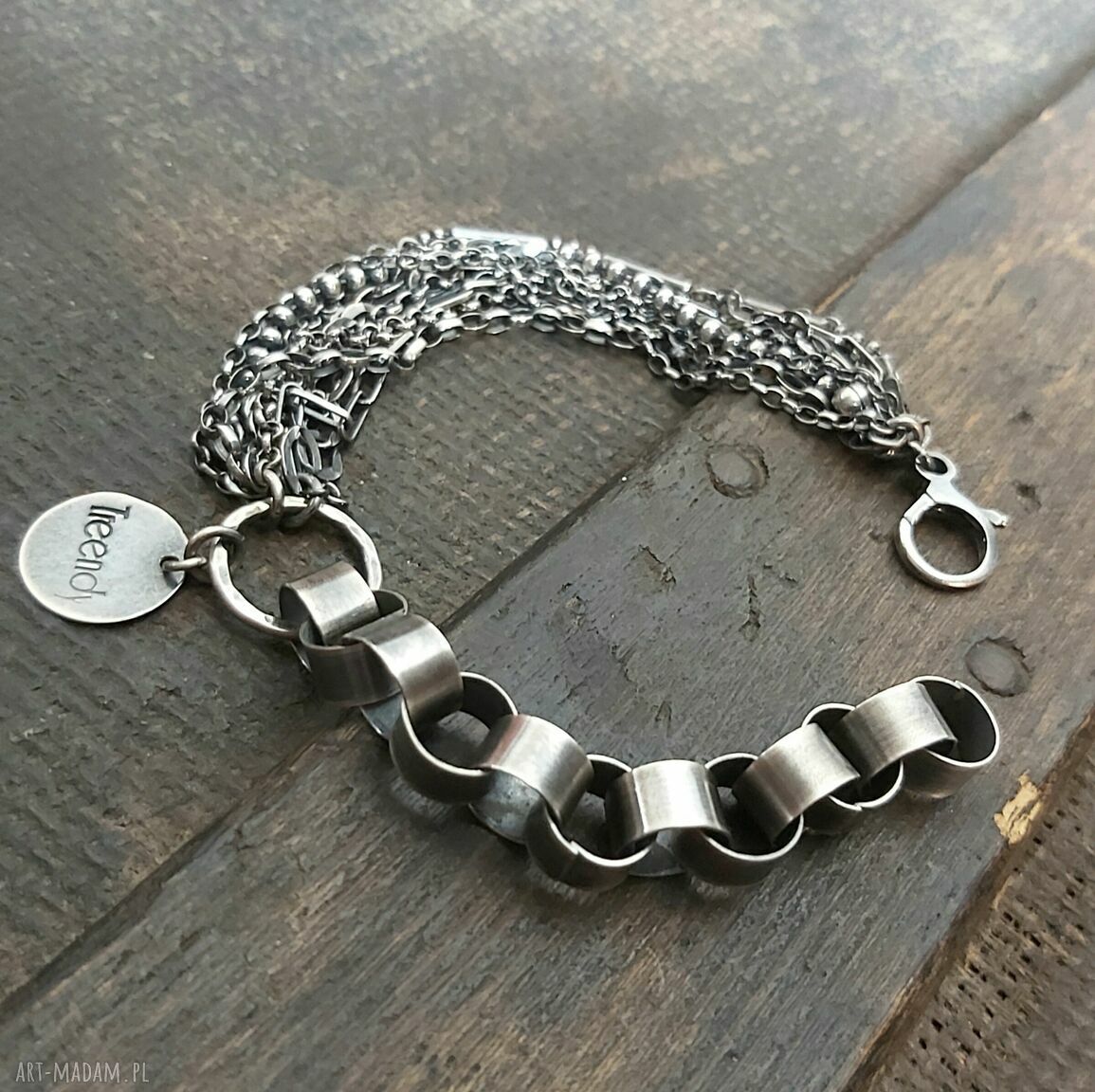 Bransoletka srebrna Hand Made