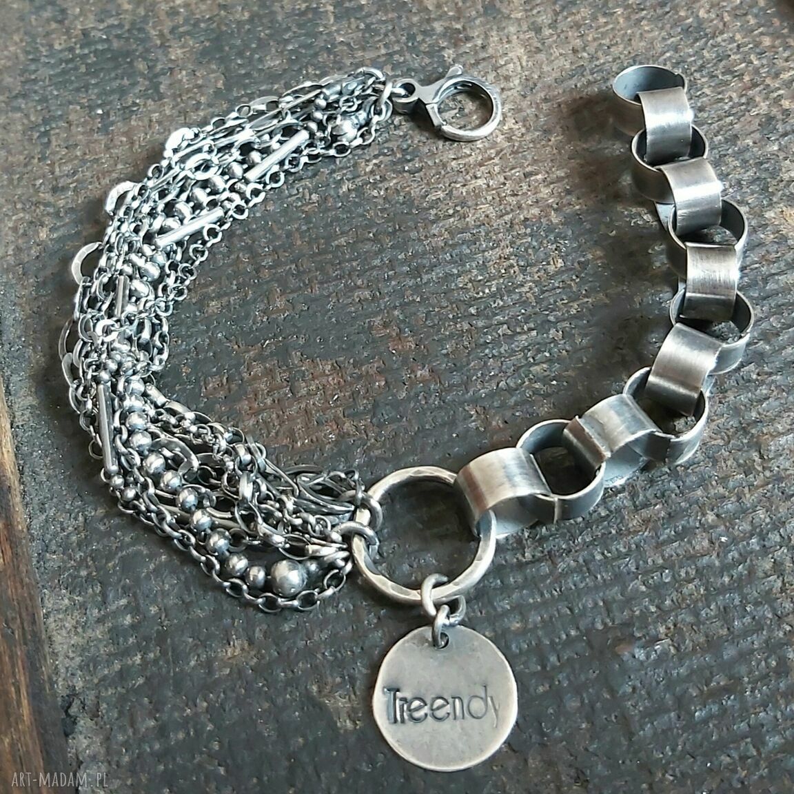 Bransoletka srebrna Hand Made