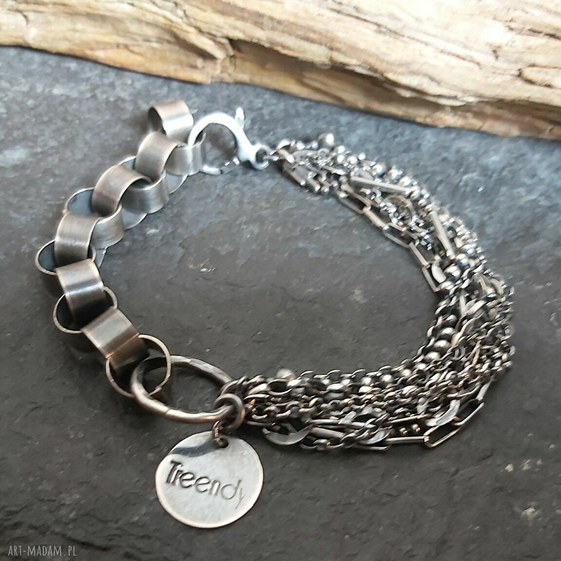 Bransoletka srebrna Hand Made