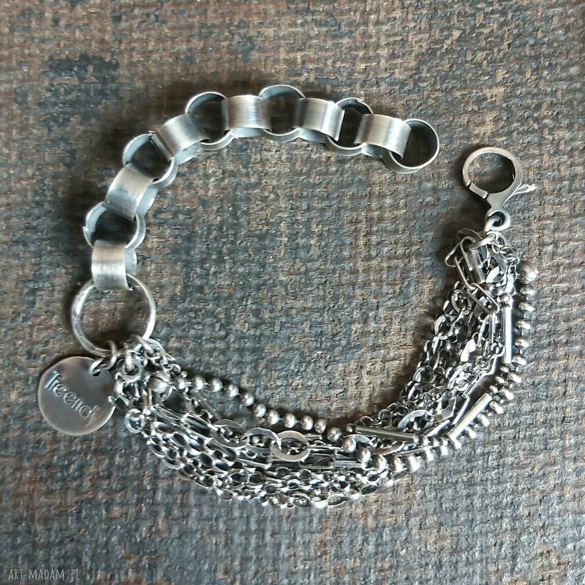 Bransoletka srebrna Hand Made