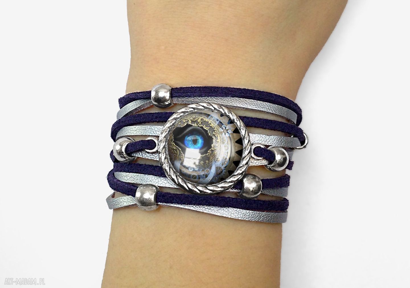 Bransoletka steampunkowe oko steampunk tryby mechaniczna