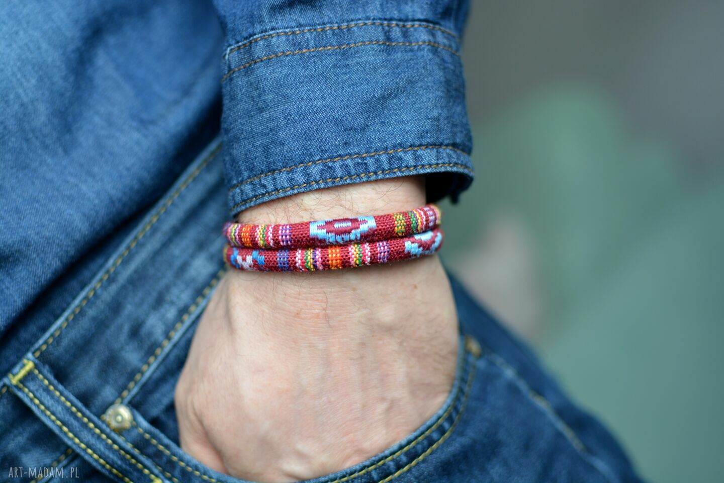 Bransoletka męska Boho Aztekoo Duo Satin Steel - stal szlachetna