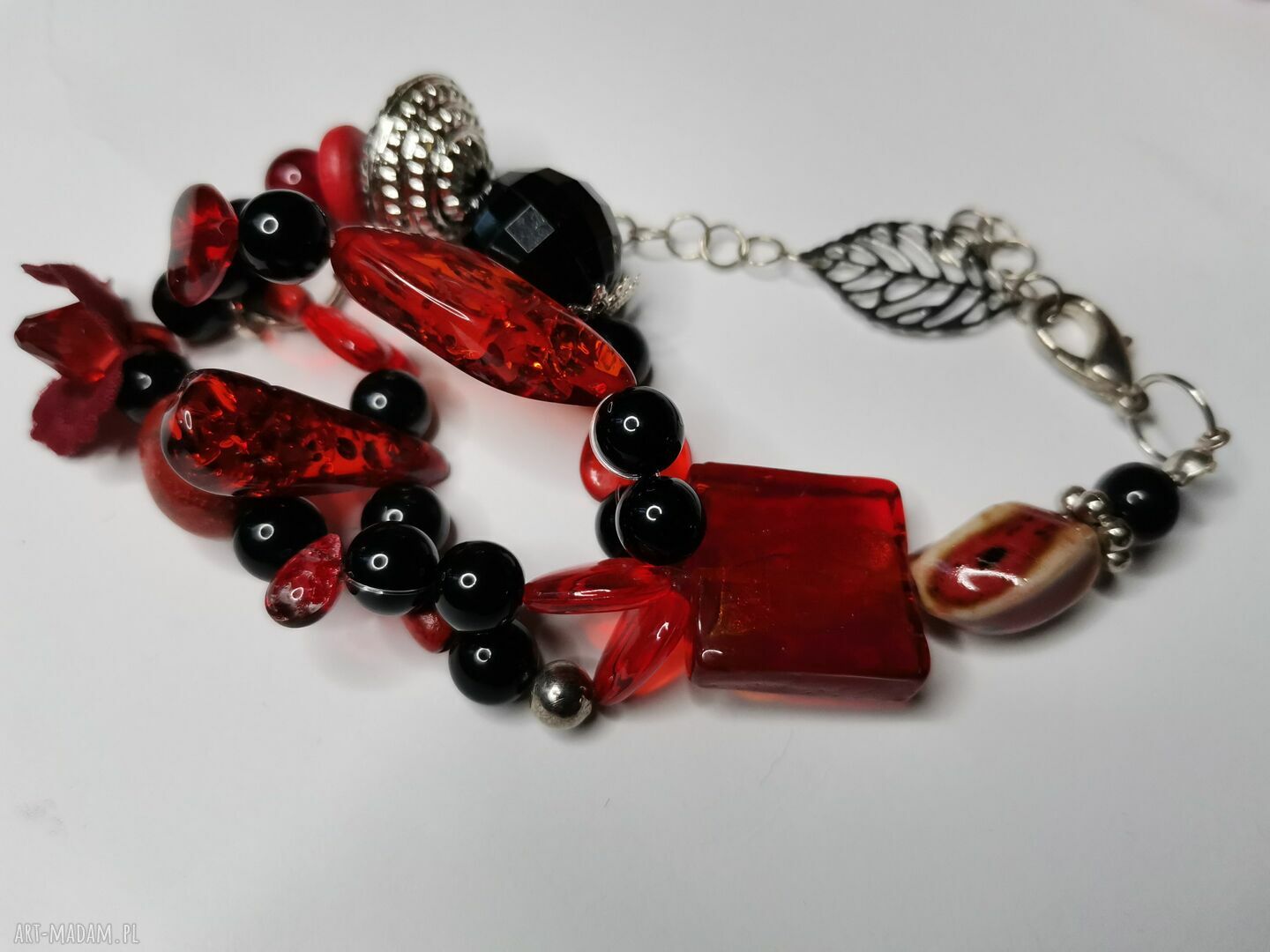 Bransoletka uniwersalna duża energetyczna - boho etno, kolorowa (handmade)