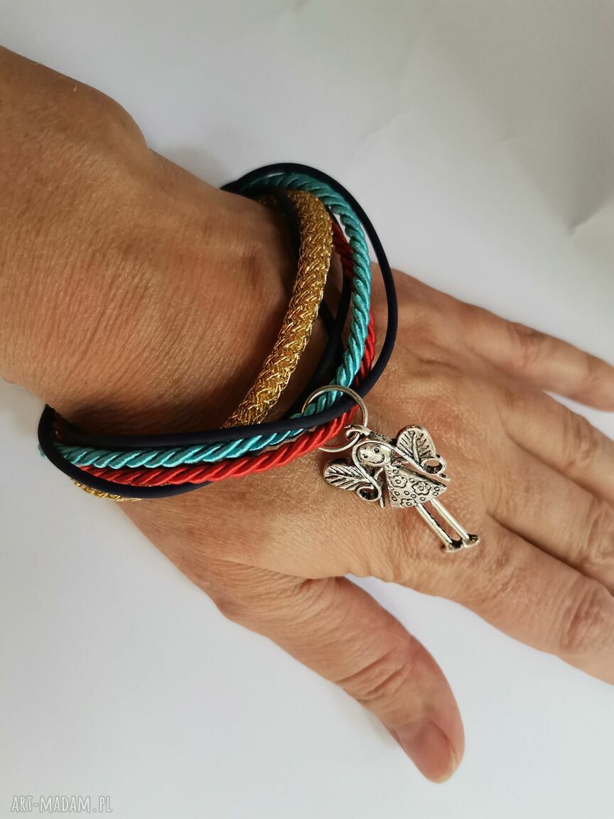 Bransoletka uniwersalna etno boho folk Box F1 - rękodzieło Ruda Klara