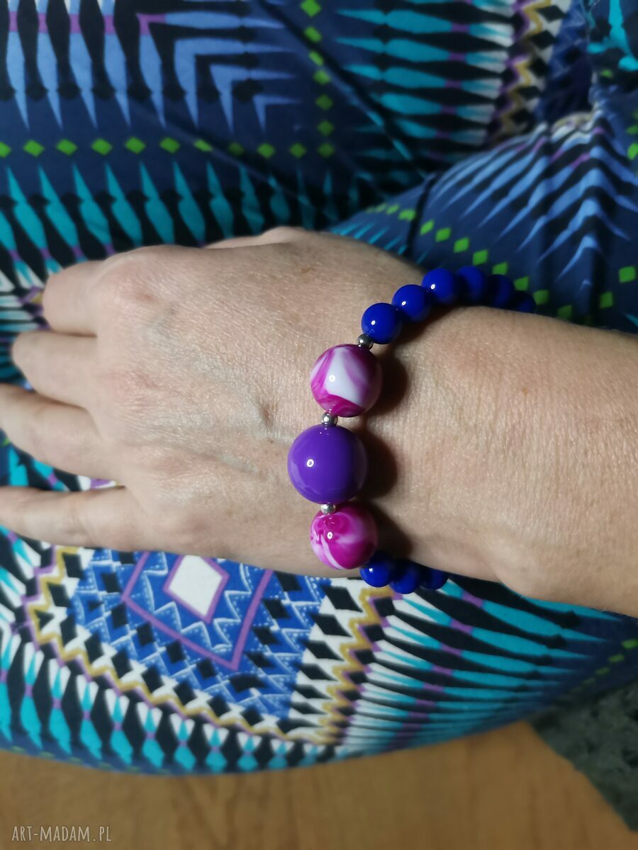 Bransoletka uniwersalna Box m1 - folk boho, kolorowa