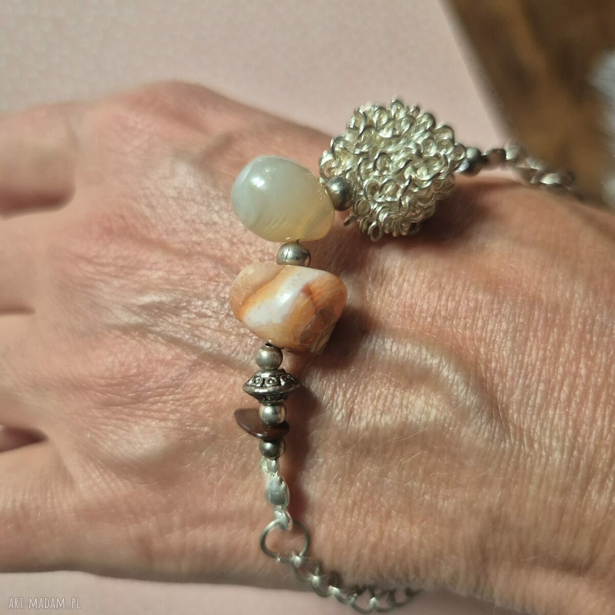 Bransoletka Boho Folk Frida - uniwersalna kolorowa Ruda Klara