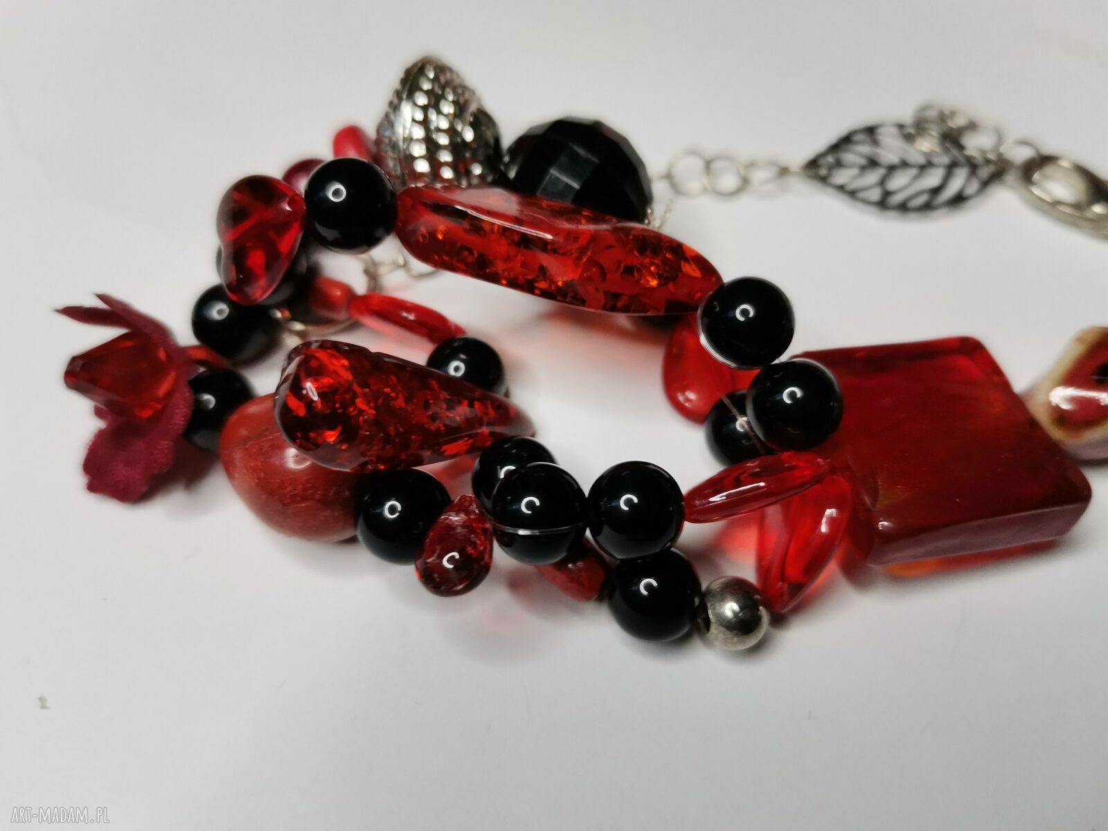 Bransoletka uniwersalna duża energetyczna - boho etno, kolorowa (handmade)