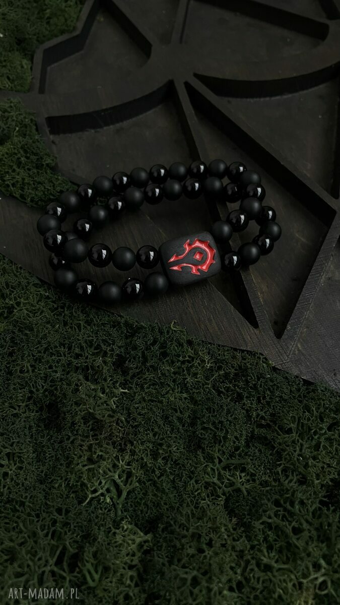 Bransoletka World of Warcraft z onyksu 8 mm - prezent dla gracza