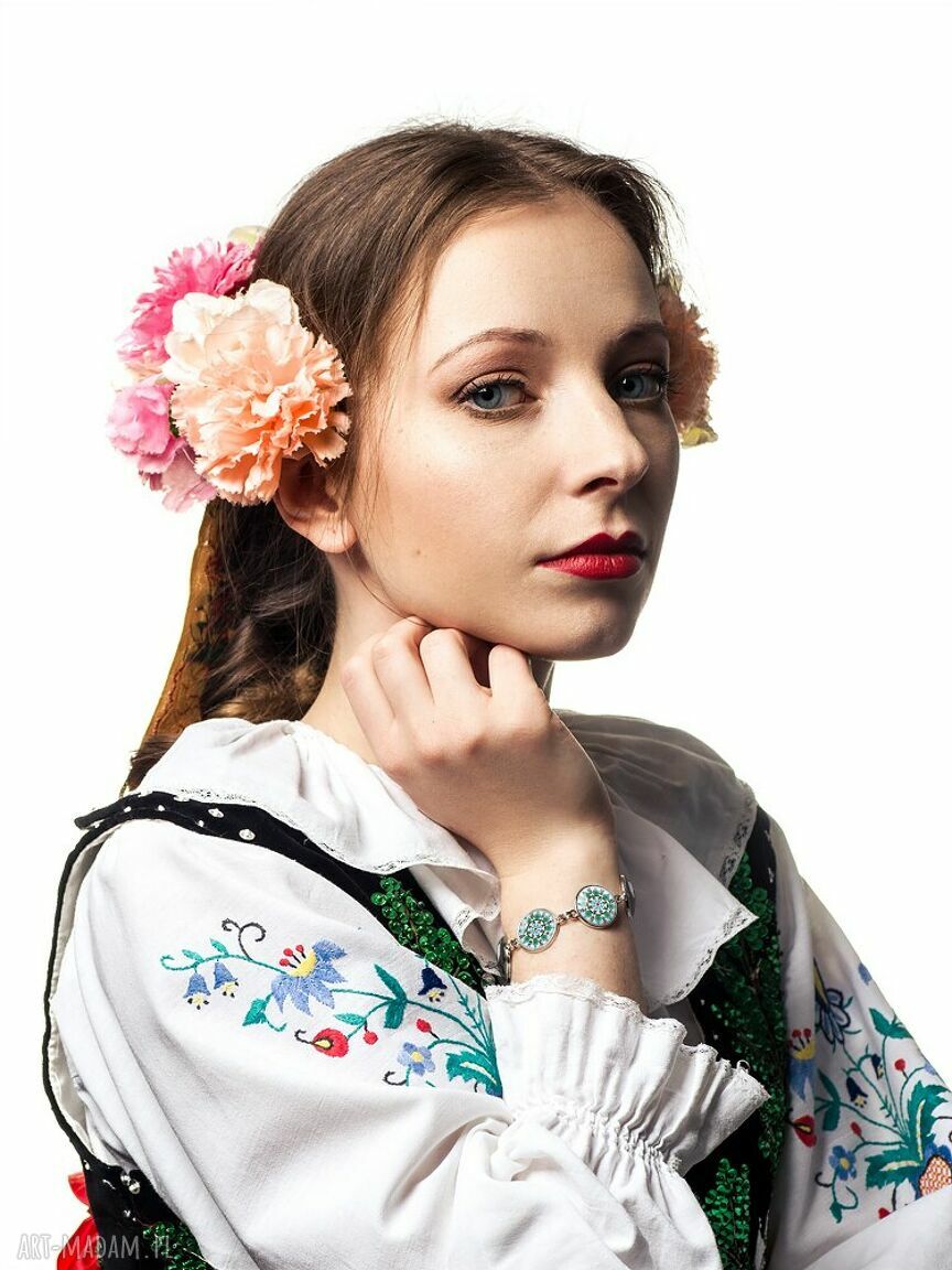 Bransoletka z grafiką WIANUSZEK w srebrnej oprawie