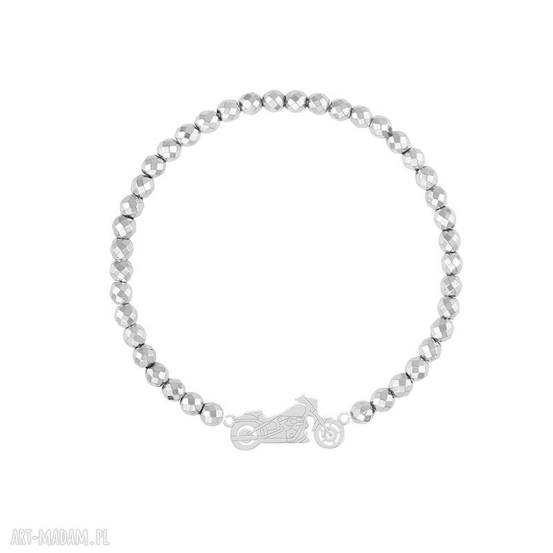 Bransoletka hematytów motocyklem hematyt motor motocykl prezent