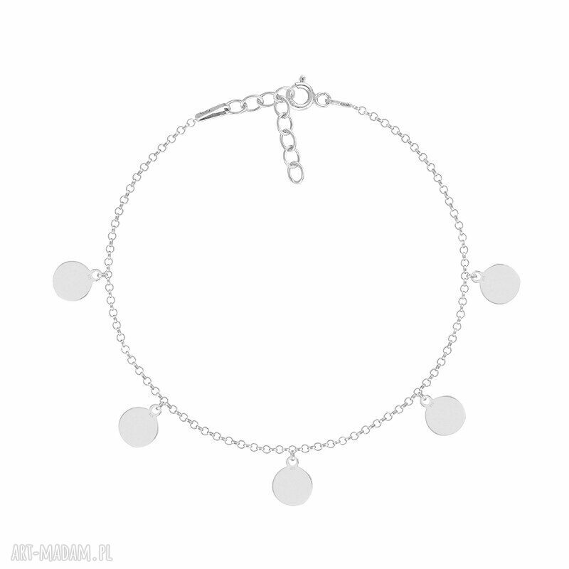 Bransoletka kółeczkami celebrate koło kółeczko srebro celebrytka