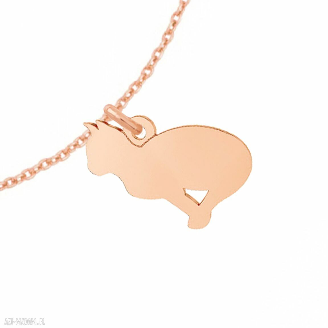 bransoletki: Bransoletka z kotem z różowego złota Ręcznie zrobione