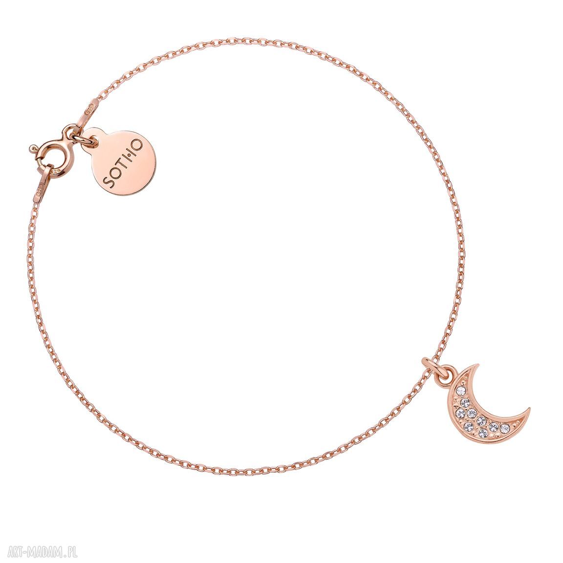 Bransoletka z księżycem SWAROVSKI Crystal w różowym złocie - Sotho