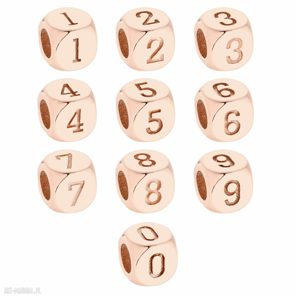 bransoletki: Bransoletka z liczbami anielskimi z różowego złota Ręcznie robione