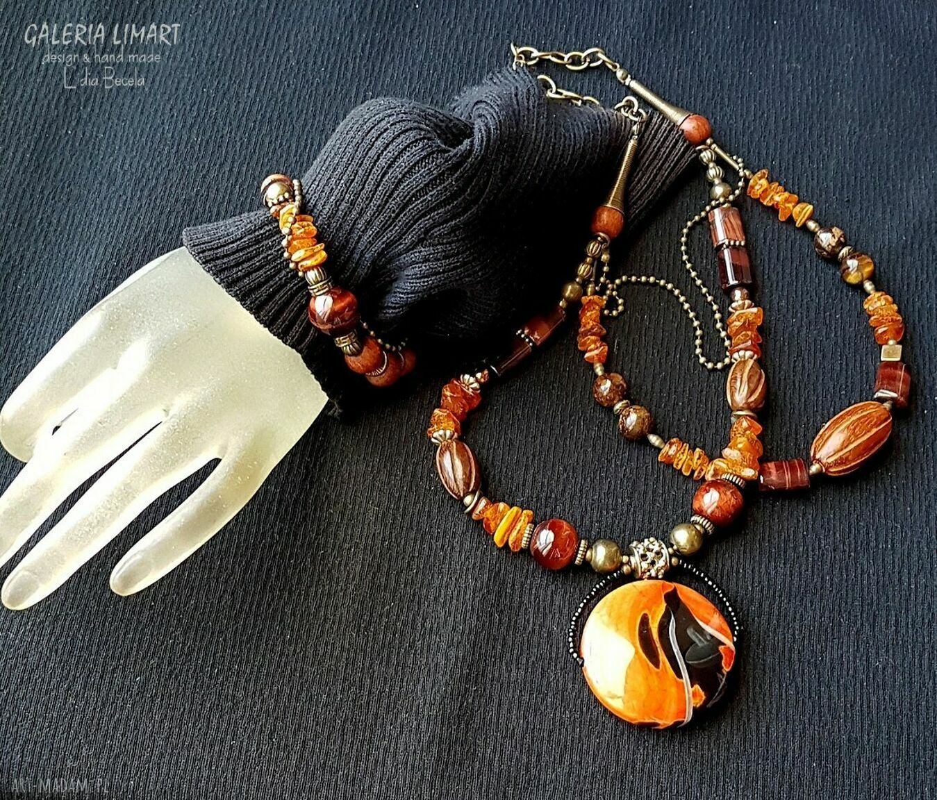 Boho bransoletka z minerałów - unikatowy prezent handmade
