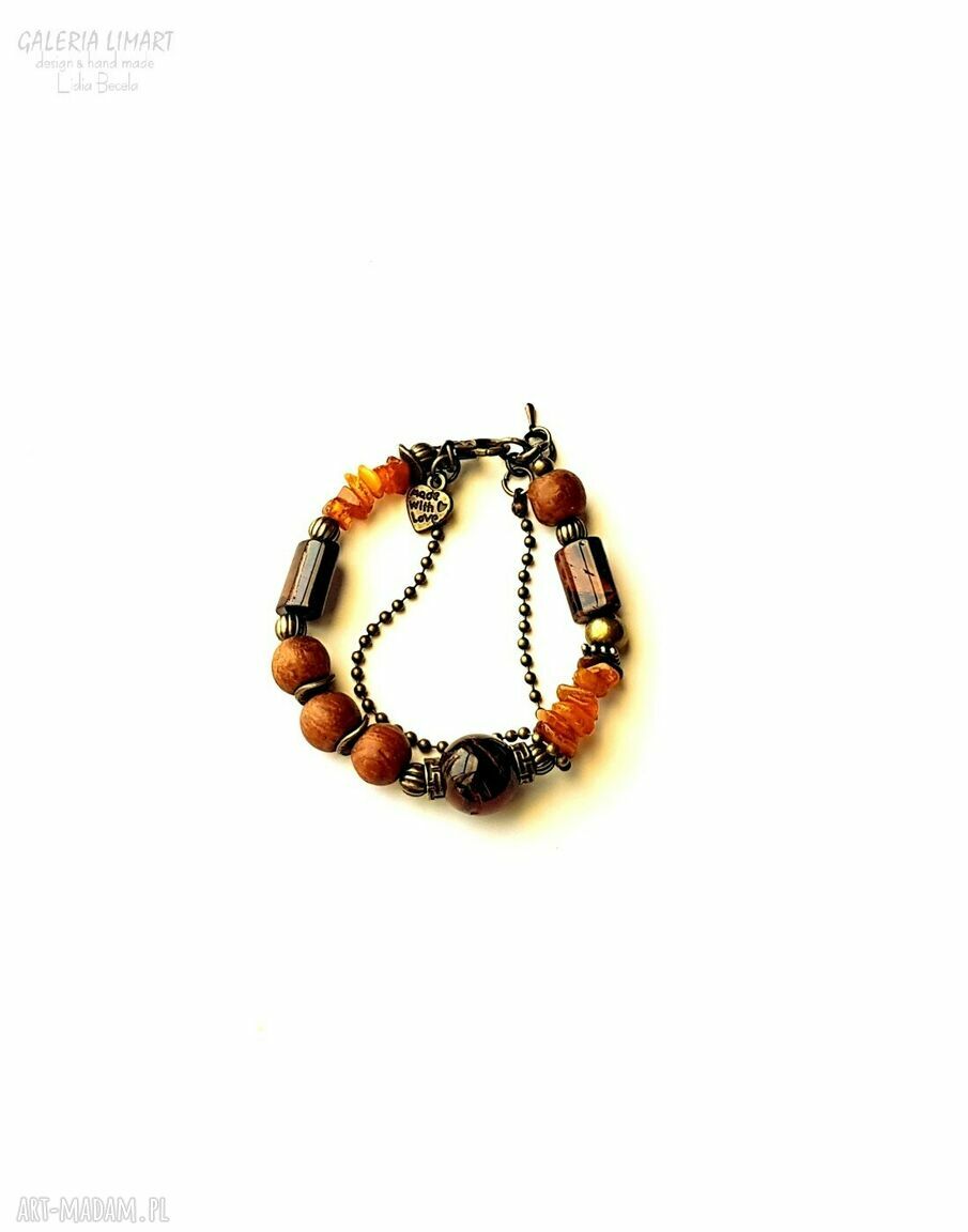 Boho bransoletka z minerałów - unikatowy prezent handmade