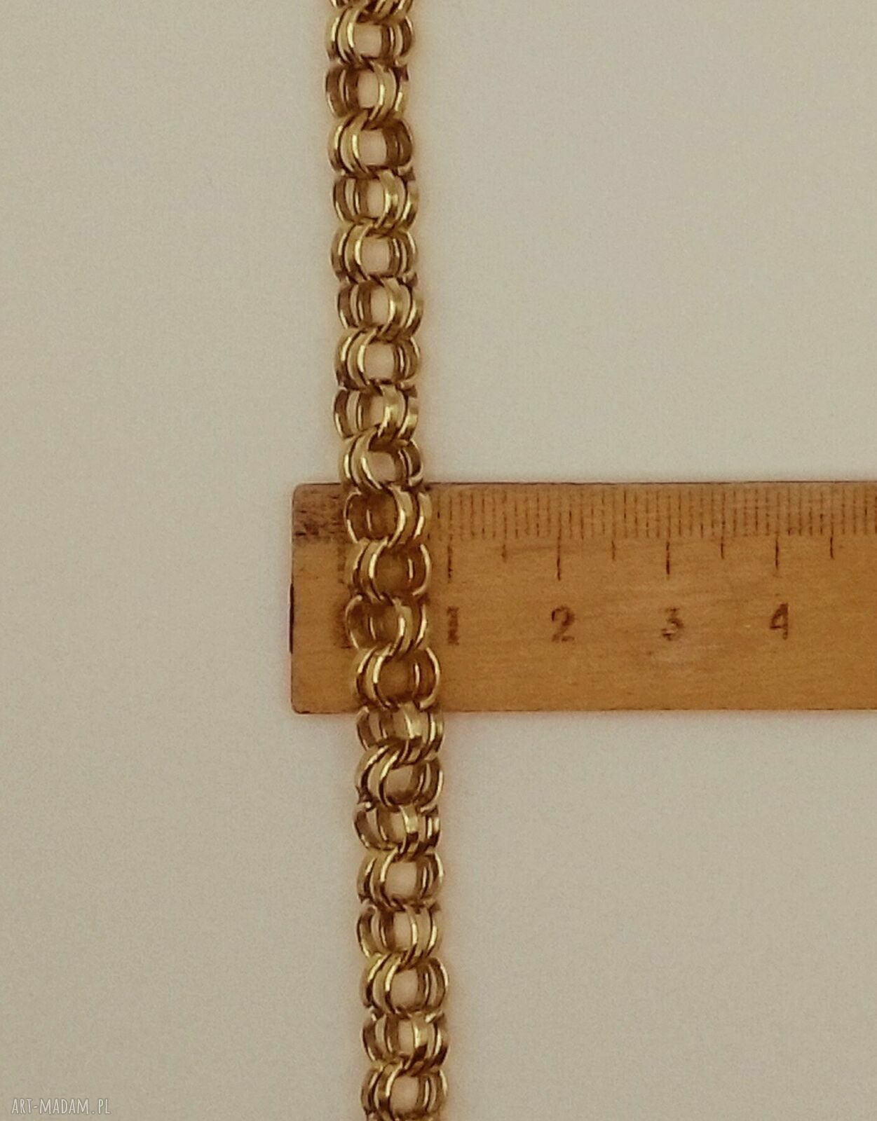 Bransoletka z mosiądzu handmade we wzorze Garibaldi