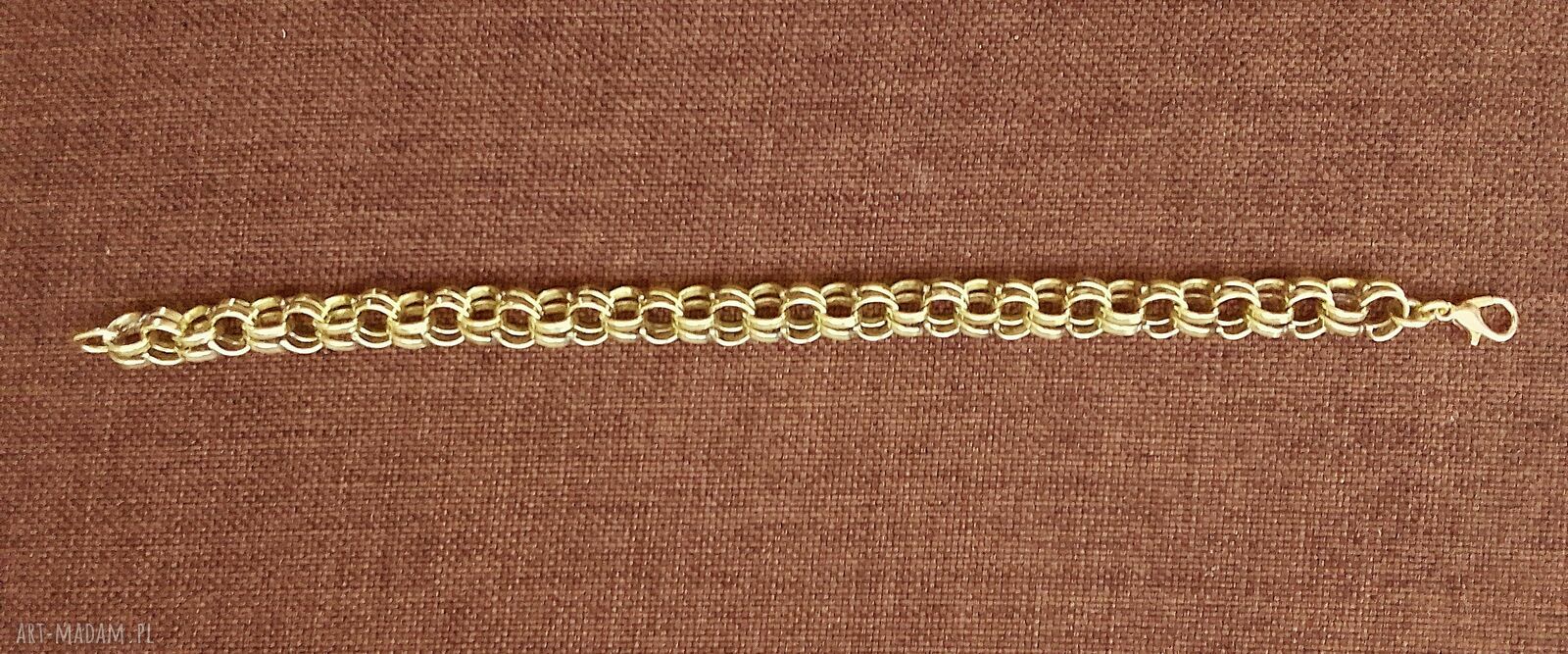 Bransoletka z mosiądzu handmade we wzorze Garibaldi