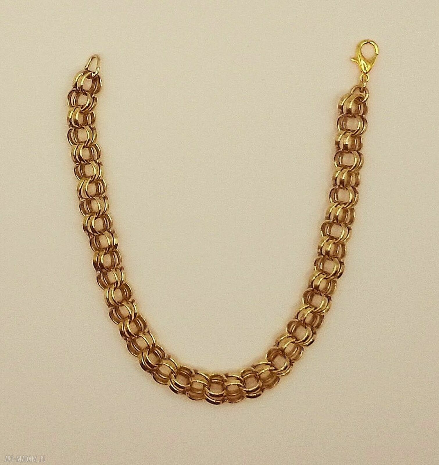 Bransoletka z mosiądzu handmade we wzorze Garibaldi