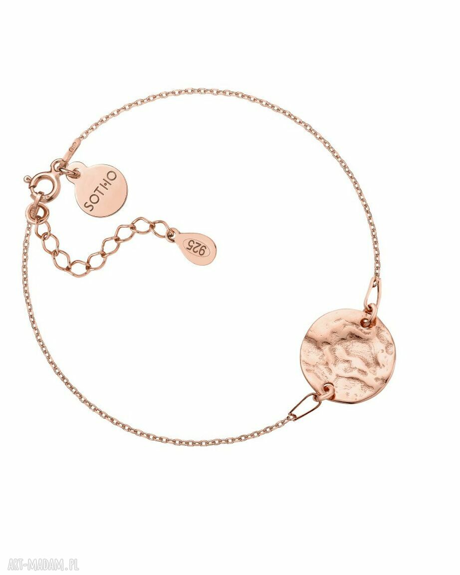 Bransoletka nieregularnym małym kołem różowego złota sotho