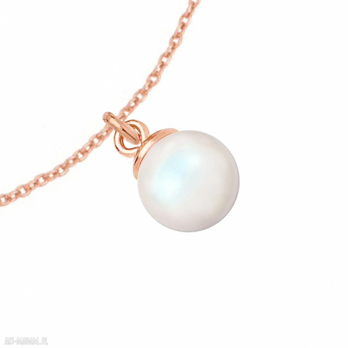 bransoletki: Bransoletka z różowego złota z opalizującą perłą SWAROVSKI® CRYSTAL Ręczne