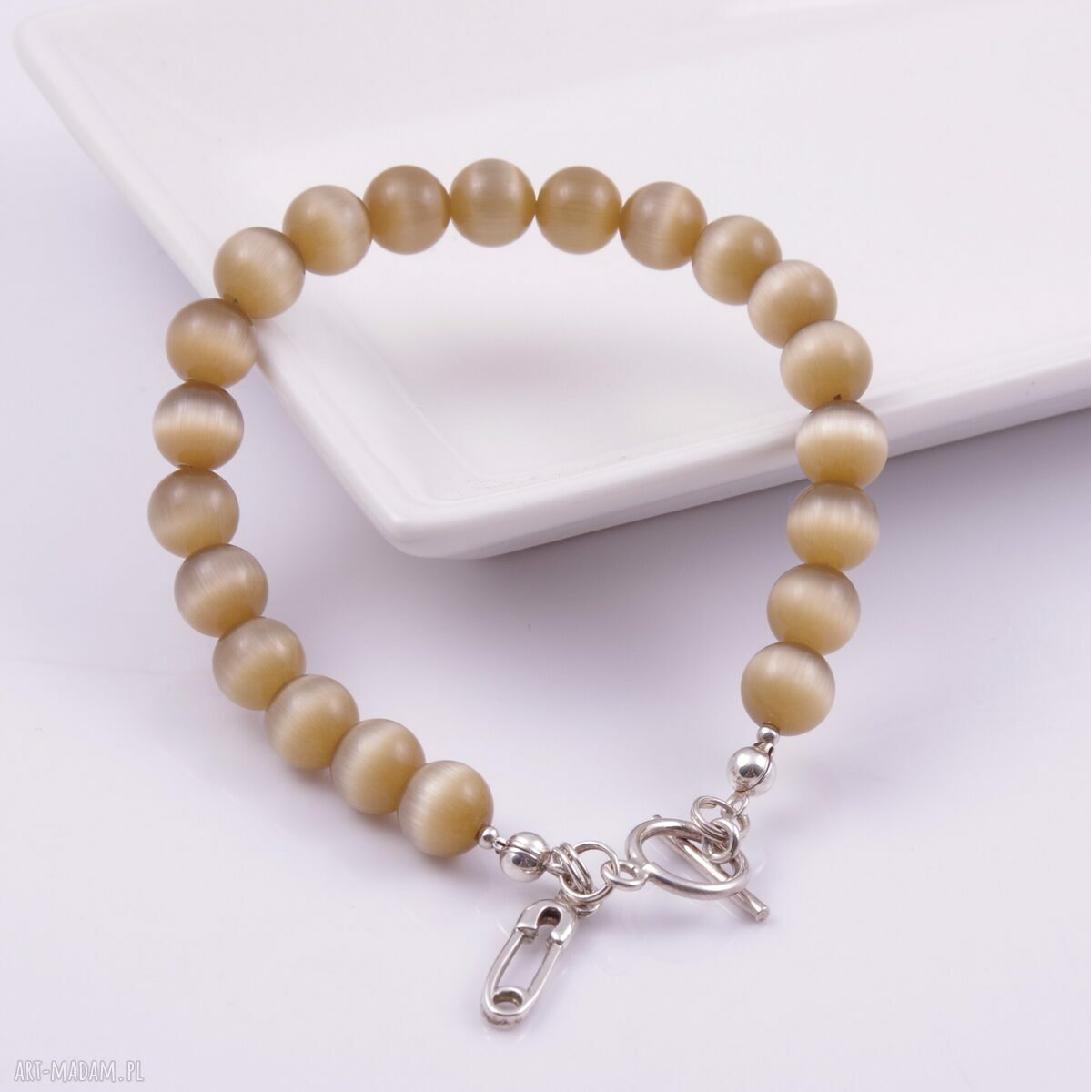 bransoletki: Bransoletka z uleksytu jasny brąz Autorskie