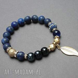 kolekcja rich - navy blue leaf 04 12 22 - bransoletka