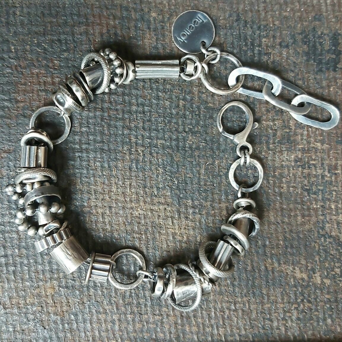 Bransoletka srebrna unisex Hand Made