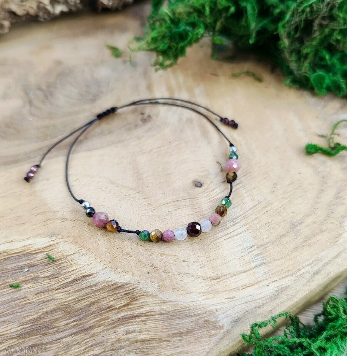 Bransoletka Zodiac - Lew - ręcznie robiona z kamieni naturalnych