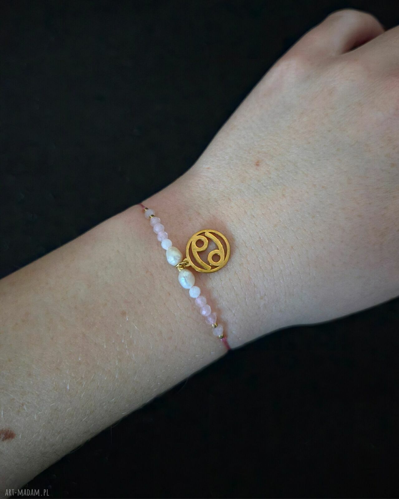 Bransoletka Zodiakalna Rak - wersja ze złotem