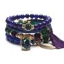 hand made bransoletki lush medow, cobalt and purple /18 04 23/ set