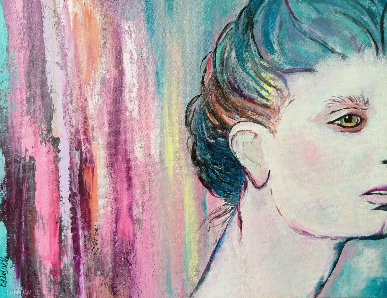 Breakfast on Pluto - ręcznie malowany obraz akrylowy inspirowany filmem