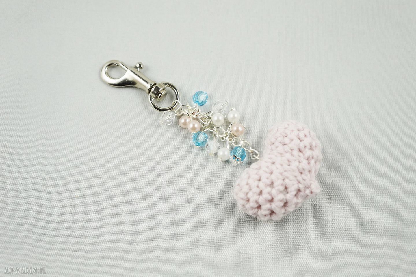 breloki: Breloczek z sercem hand made