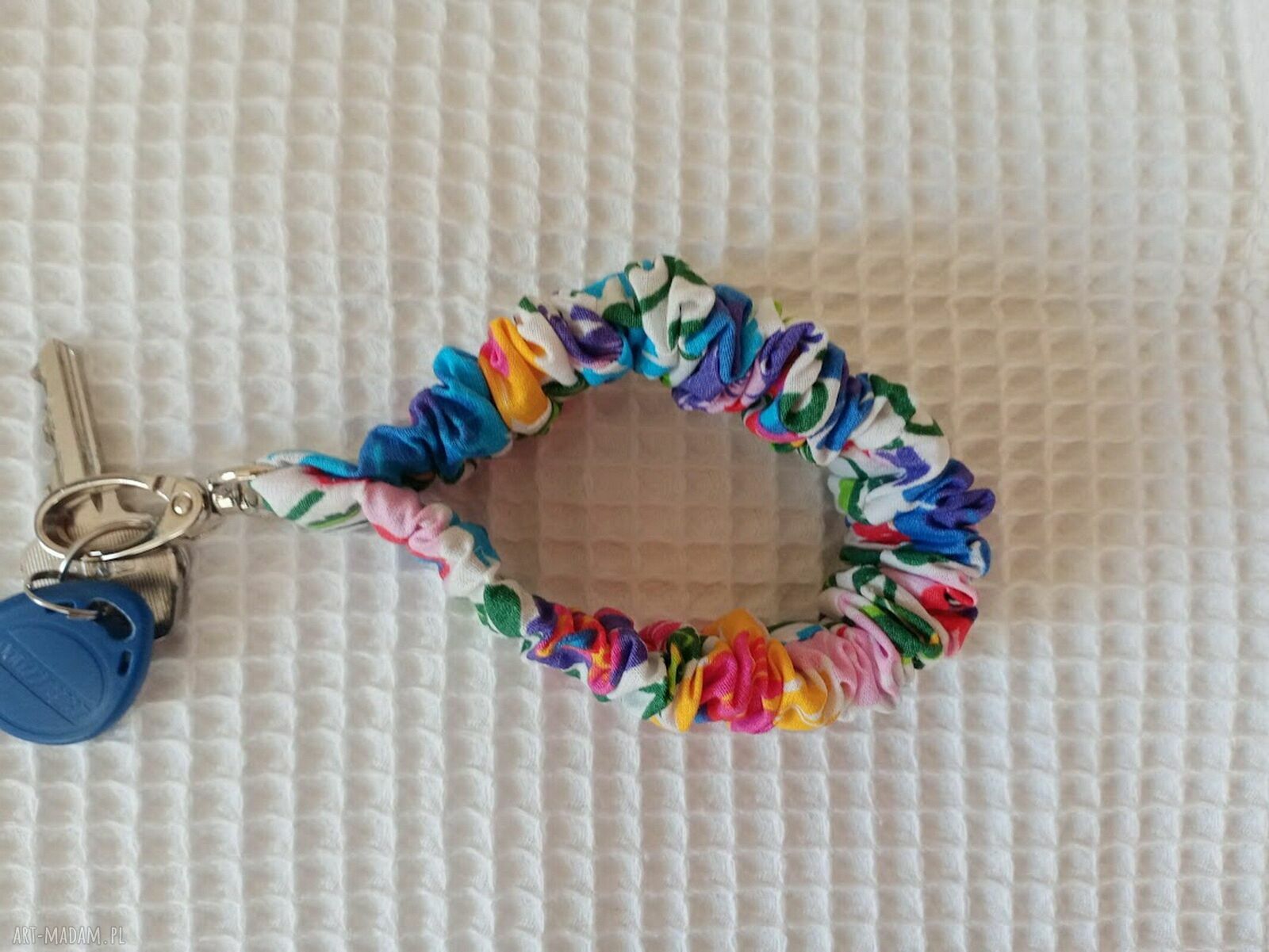 Brelok do kluczy w stylu gumki do włosów Scrunchie