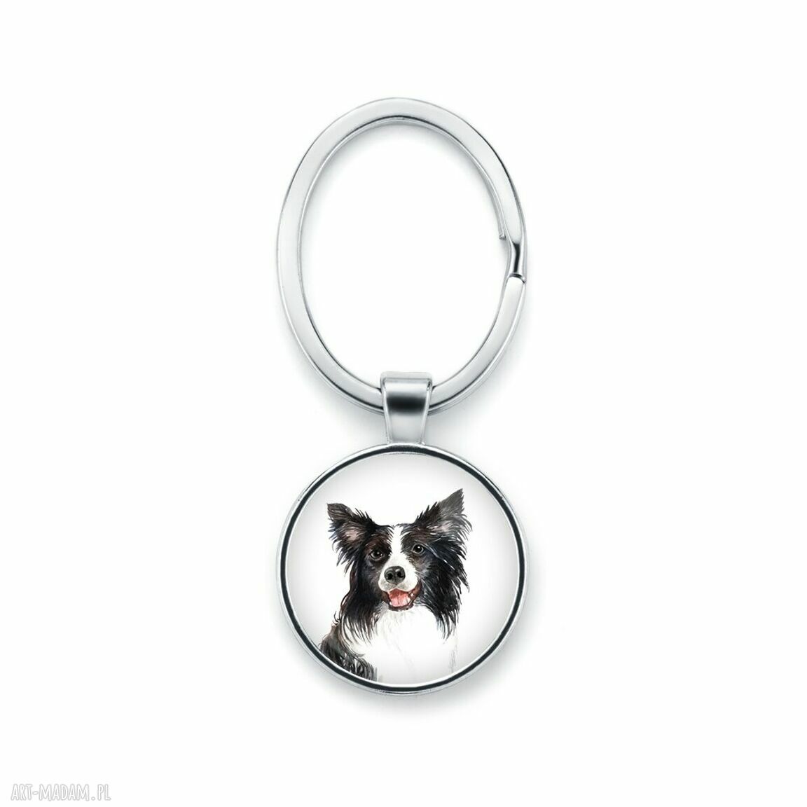 Brelok z grafiką Border Collie - rasowy pies (handmade)