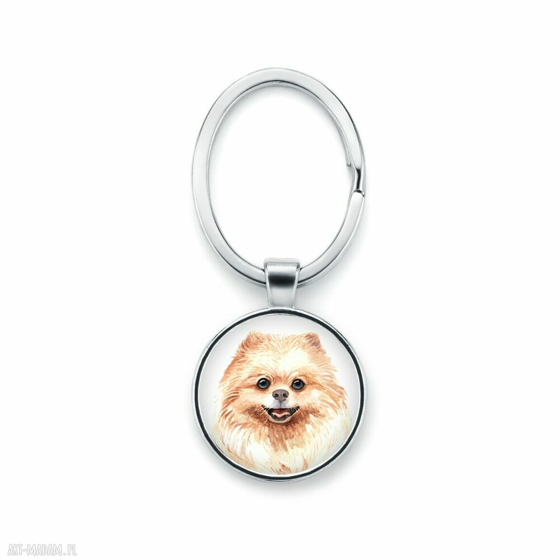 Ręcznie robiony brelok Pomeranian - śmieszny szpic rasowy
