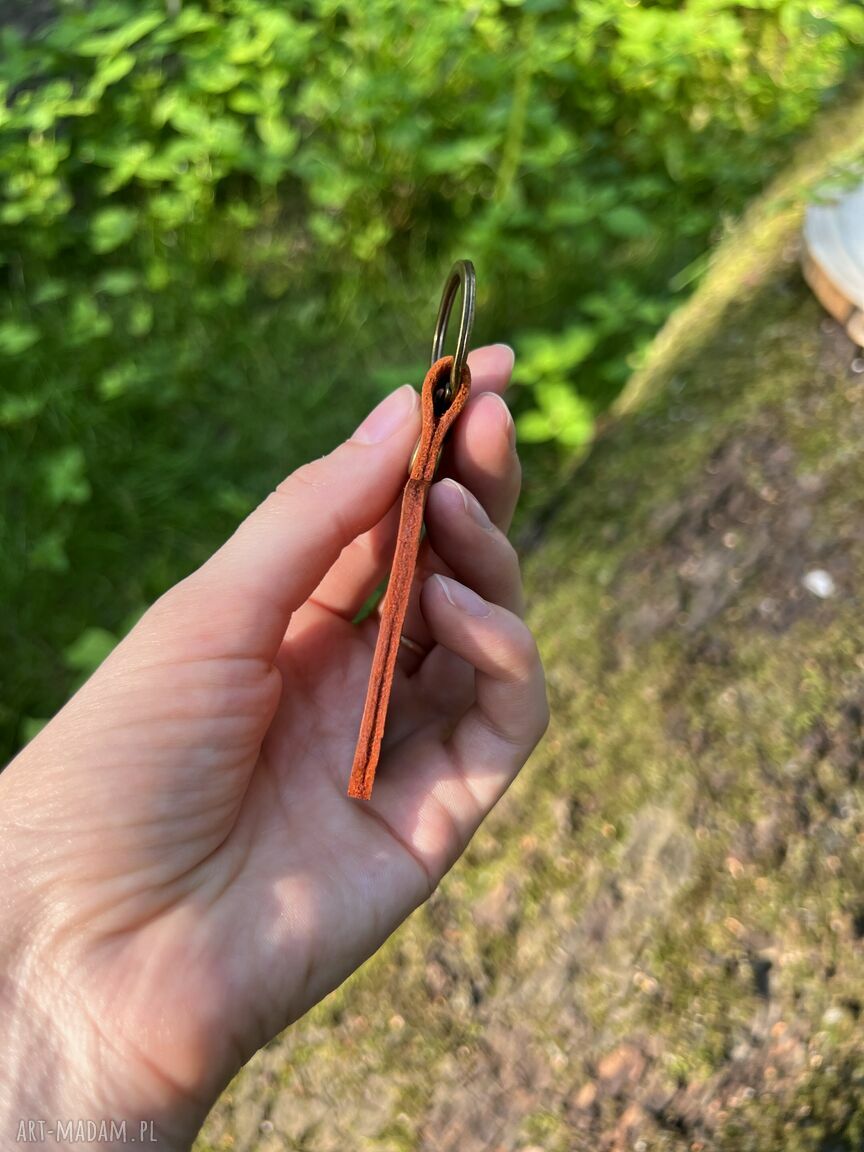 Brelok skórzany z grawerem Wilka - personalizowany handmade