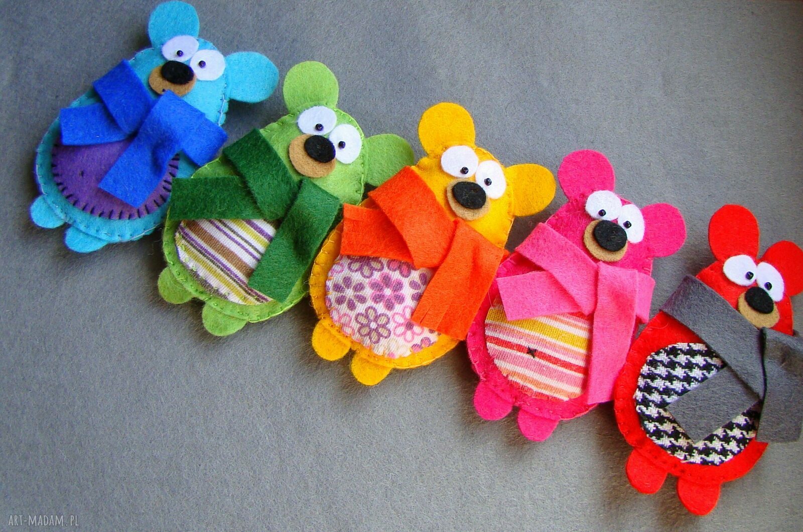 broszki: Broszka Alfred i kumple autorskie