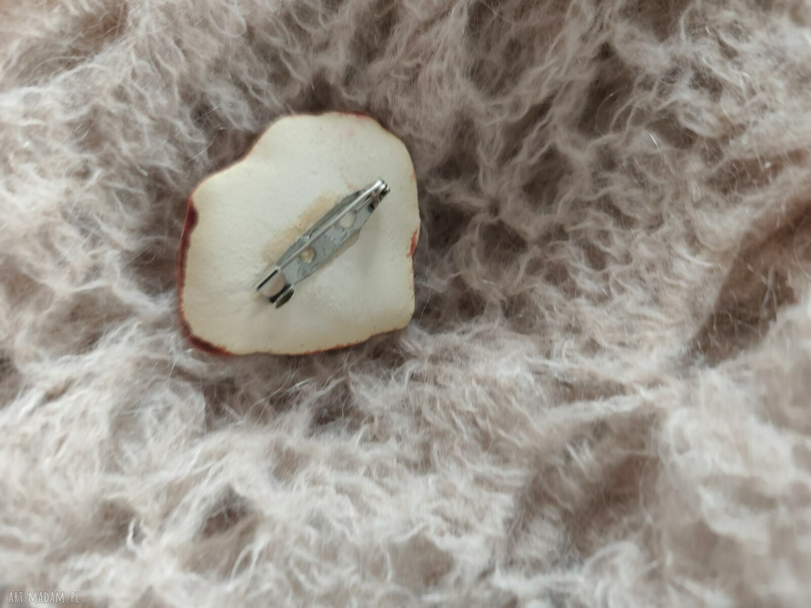 Broszka ceramiczna Kwiat 4 cm - handmade