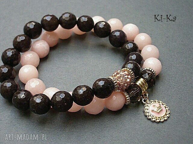 BROWN AND PEACH DUO ręcznie zrobione