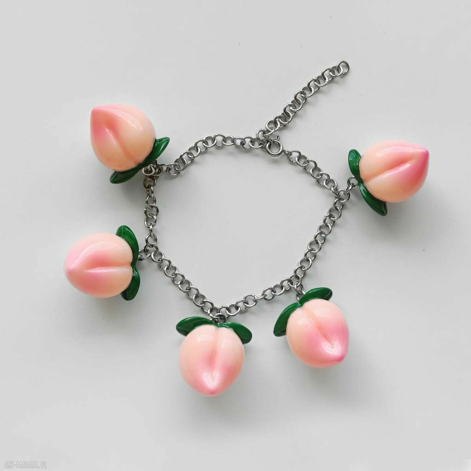 Brzoskwinia bransoletka ze stali szlachetnej - regulowana