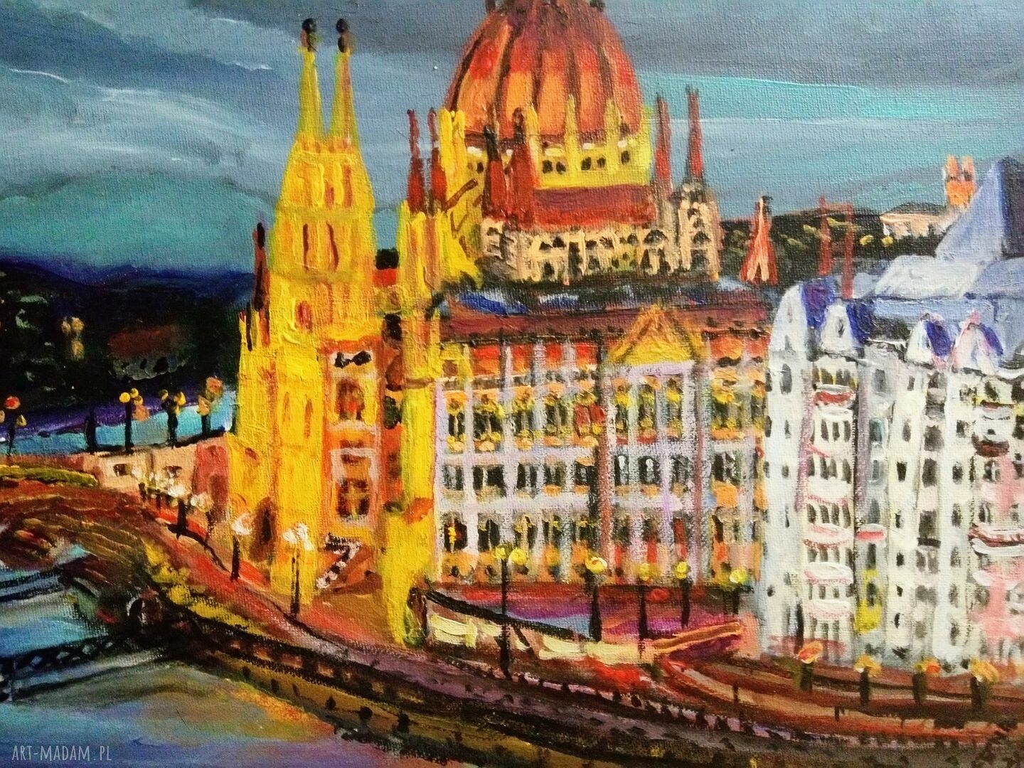 Budapeszt - akrylowy obraz architektura i pejzaż 30x40 cm