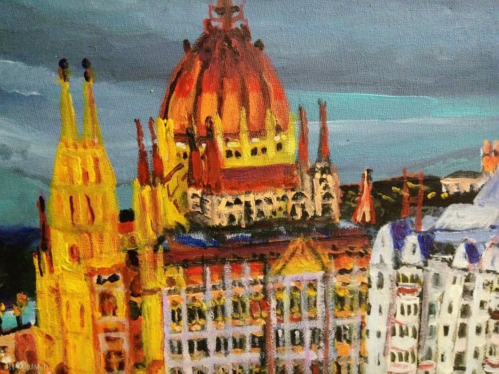 Budapeszt - akrylowy obraz architektura i pejzaż 30x40 cm