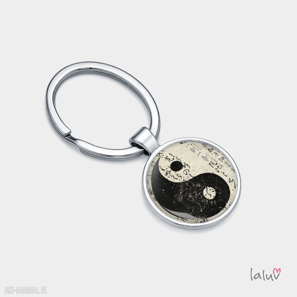 Brelok do kluczy Yin Yang - ręcznie robiony brelok talizman harmonii