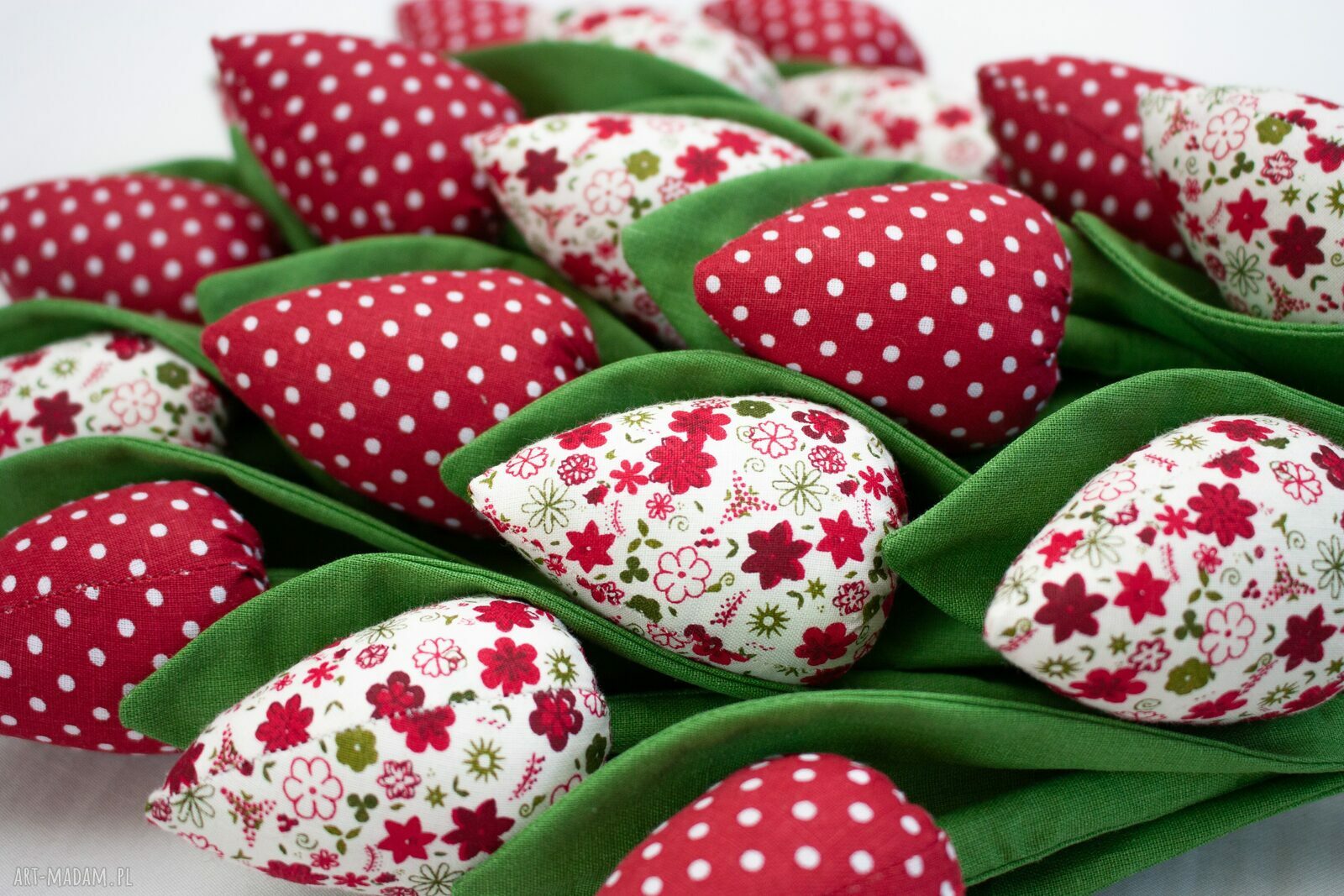 Tulipany bukiet tulipanów czerwone kwiatuszki 9 szt