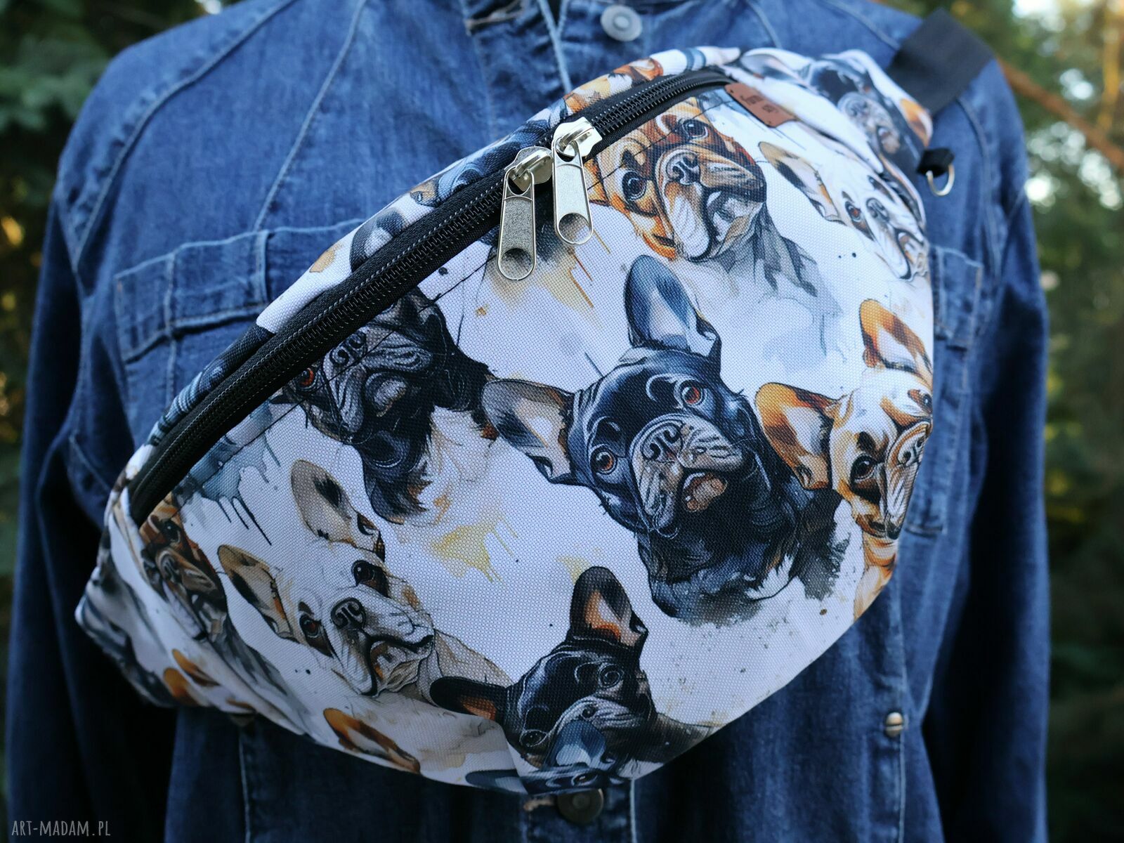 Nerka buldog rozmiar XXL - handmade z wodoodporną kieszonką