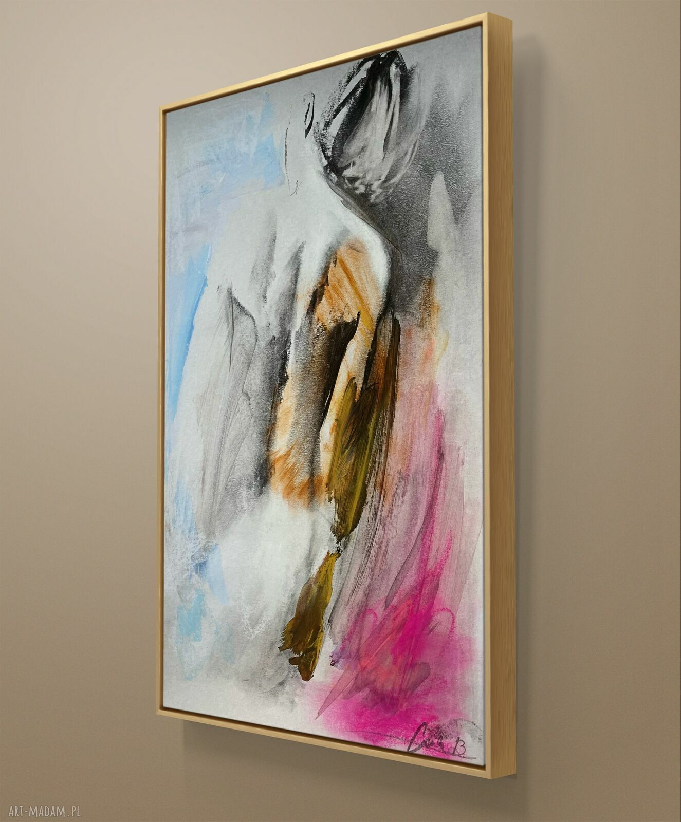 Burnt Orange 50x70 - kobieca inkografia do salonu